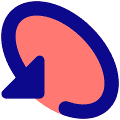 Triangle Arrow Rotate Diagonal Left 1 Icon from Core Pop Set
