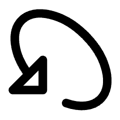 Triangle Arrow Rotate Diagonal Left 1 Icon from Core Line Set