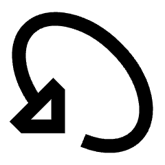 Triangle Arrow Rotate Diagonal Left 1 Icon from Sharp Line Set