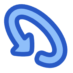 Triangle Arrow Rotate Diagonal Left 1 Icon from Plump Duo Set