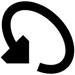 Triangle Arrow Rotate Diagonal Left 1 Icon from Sharp Remix Set