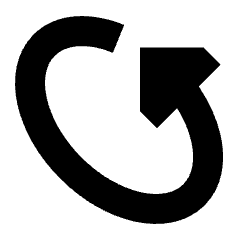 Triangle Arrow Rotate Diagonal Left 2 Icon from Sharp Solid Set