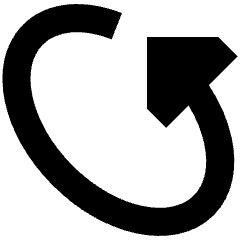 Triangle Arrow Rotate Diagonal Left 2 Icon from Sharp Remix Set