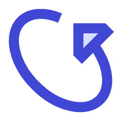 Triangle Arrow Rotate Diagonal Left 2 Icon from Sharp Duo Set