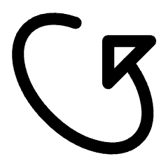 Triangle Arrow Rotate Diagonal Left 2 Icon from Core Line Set