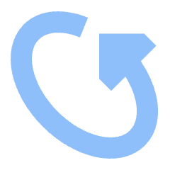 Triangle Arrow Rotate Diagonal Left 2 Icon from Sharp Flat Set
