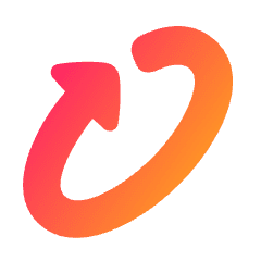 Triangle Arrow Rotate Diagonal Right 1 Icon from Plump Gradient Set