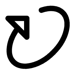 Triangle Arrow Rotate Diagonal Right 1 Icon from Core Line Set