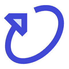 Triangle Arrow Rotate Diagonal Right 1 Icon from Sharp Duo Set