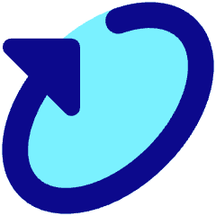 Triangle Arrow Rotate Diagonal Right 1 Icon from Core Pop Set