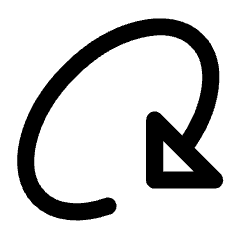 Triangle Arrow Rotate Diagonal Right 2 Icon from Core Line Set