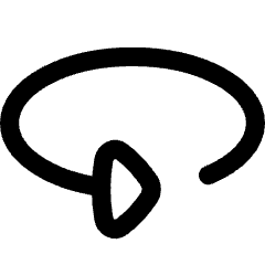 Triangle Arrow Rotate Horizontal Left Icon from Flex Line Set