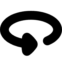 Triangle Arrow Rotate Horizontal Left Icon from Flex Solid Set