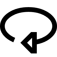 Triangle Arrow Rotate Horizontal Right Icon from Sharp Line Set
