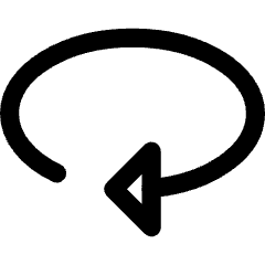 Triangle Arrow Rotate Horizontal Right Icon from Core Line Set