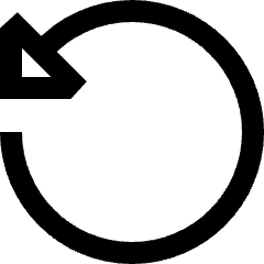 Triangle Arrow Rotate Left 2 Icon from Sharp Line Set