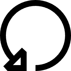 Triangle Arrow Rotate Left 4 Icon from Sharp Line Set