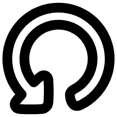 Triangle Arrow Rotate Left 4 Icon from Plump Remix Set