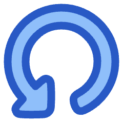 Triangle Arrow Rotate Left 4 Icon from Plump Duo Set