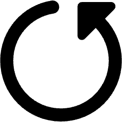 Triangle Arrow Rotate Left 5 Icon from Core Remix Set