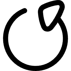 Triangle Arrow Rotate Left 5 Icon from Flex Line Set