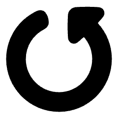 Triangle Arrow Rotate Left 5 Icon from Plump Solid Set