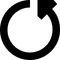 Triangle Arrow Rotate Left 5 Icon from Sharp Solid Set