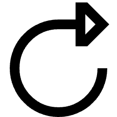 Triangle Arrow Rotate Right 1 Icon from Sharp Line Set