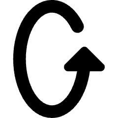 Triangle Arrow Rotate Vertical Left 1 Icon from Core Remix Set
