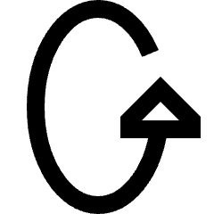 Triangle Arrow Rotate Vertical Left 1 Icon from Sharp Line Set