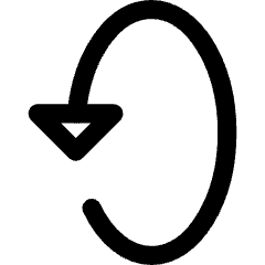 Triangle Arrow Rotate Vertical Left 2 Icon from Core Line Set