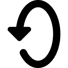 Triangle Arrow Rotate Vertical Left 2 Icon from Core Remix Set