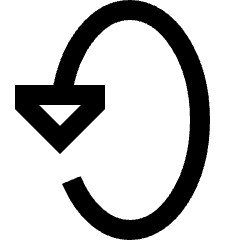 Triangle Arrow Rotate Vertical Left 2 Icon from Sharp Line Set