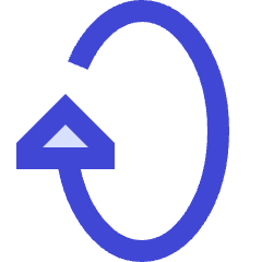 Triangle Arrow Rotate Vertical Right 1 Icon from Sharp Duo Set