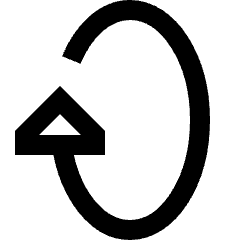 Triangle Arrow Rotate Vertical Right 1 Icon from Sharp Line Set