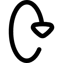Triangle Arrow Rotate Vertical Right 2 Icon from Flex Line Set
