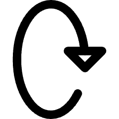 Triangle Arrow Rotate Vertical Right 2 Icon from Core Line Set