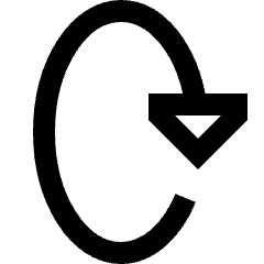 Triangle Arrow Rotate Vertical Right 2 Icon from Sharp Line Set