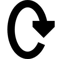 Triangle Arrow Rotate Vertical Right 2 Icon from Sharp Solid Set