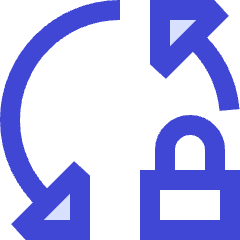 Triangle Arrow Sync Lock Icon from Sharp Duo Set