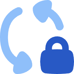 Triangle Arrow Sync Lock Icon from Flex Flat Set