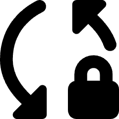 Triangle Arrow Sync Lock Icon from Core Solid Set