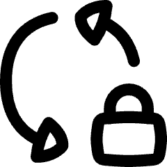 Triangle Arrow Sync Lock Icon from Flex Line Set
