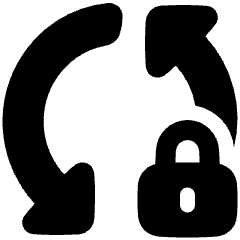 Triangle Arrow Sync Lock Icon from Plump Solid Set