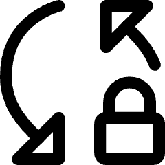 Triangle Arrow Sync Lock Icon from Core Line Set