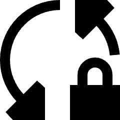 Triangle Arrow Sync Lock Icon from Sharp Solid Set