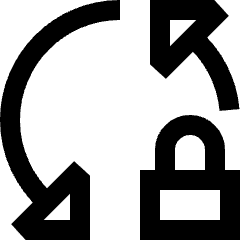 Triangle Arrow Sync Lock Icon from Sharp Line Set
