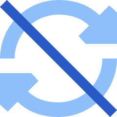 Triangle Arrow Synchronize Disable Icon from Sharp Flat Set