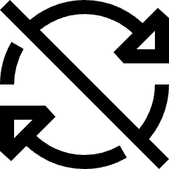 Triangle Arrow Synchronize Disable Icon from Sharp Line Set