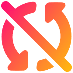 Triangle Arrow Synchronize Disable Icon from Plump Gradient Set